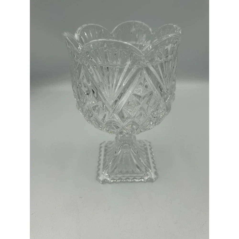 Shannon Designs of Ireland 24% Lead Crystal Tulip Vase Candy Dish Candle Holder